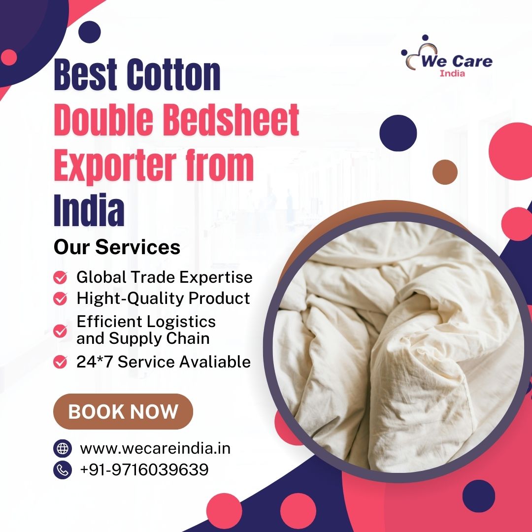 Best Cotton Double Bedsheet Exporter from India